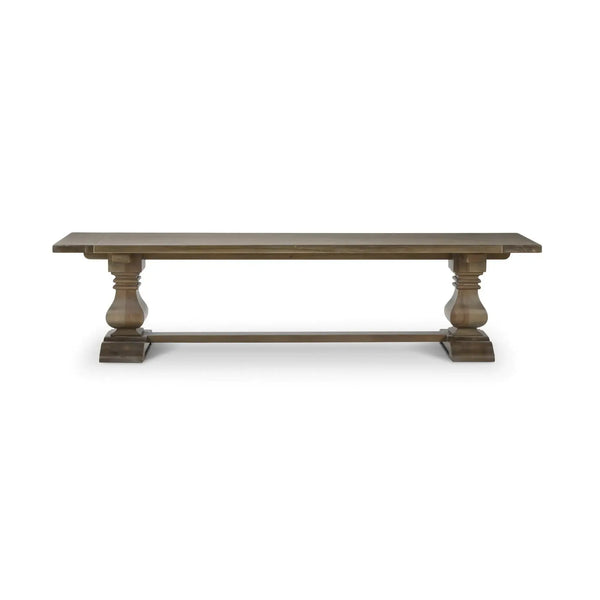 Bramble Trestle Dining Bench In Straw Wash-Bramble-Blue Hand Home