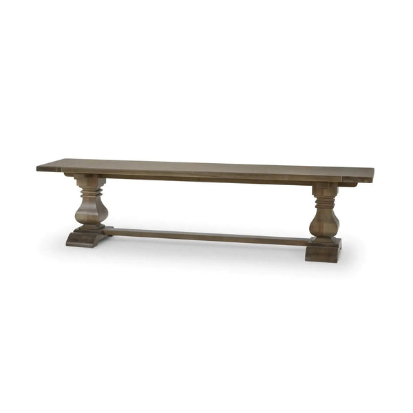 Bramble Trestle Dining Bench In Straw Wash-Bramble-Blue Hand Home