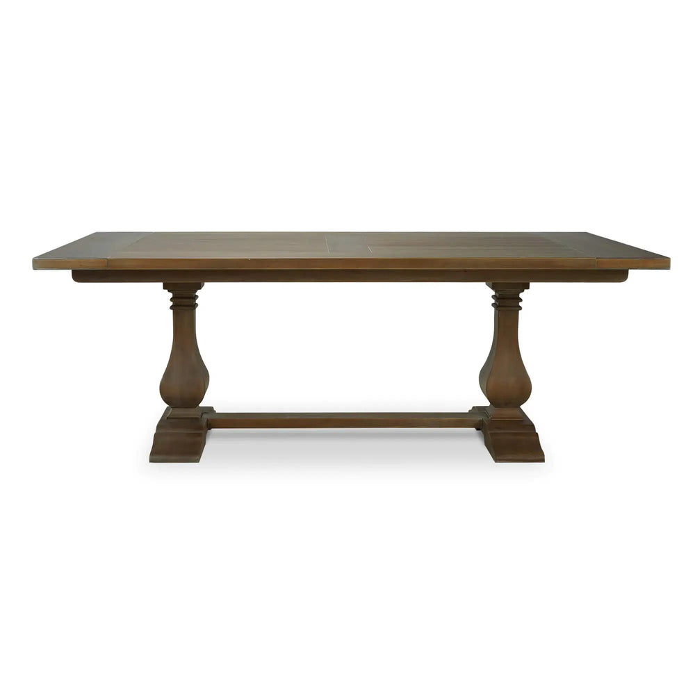 Bramble Trestle Dining Table 84'' In Straw Wash-Bramble-Blue Hand Home
