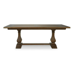 Bramble Trestle Dining Table 84'' In Straw Wash-Bramble-Blue Hand Home