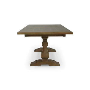 Bramble Trestle Dining Table 84'' In Straw Wash-Bramble-Blue Hand Home