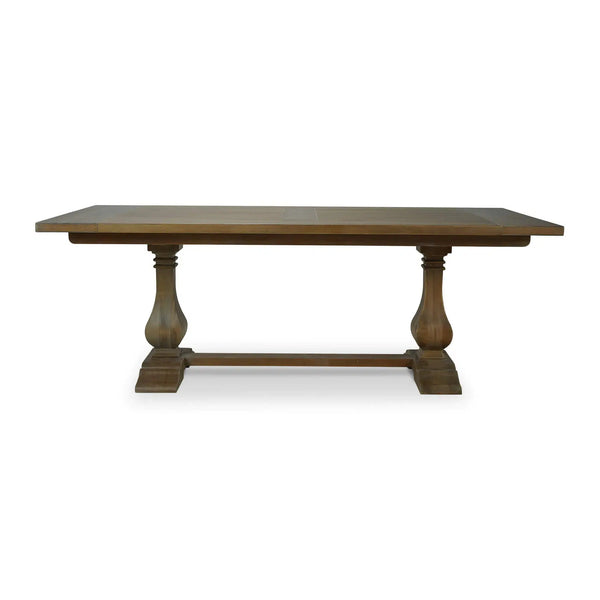 Bramble Trestle Dining Table 84'' In Straw Wash-Bramble-Blue Hand Home