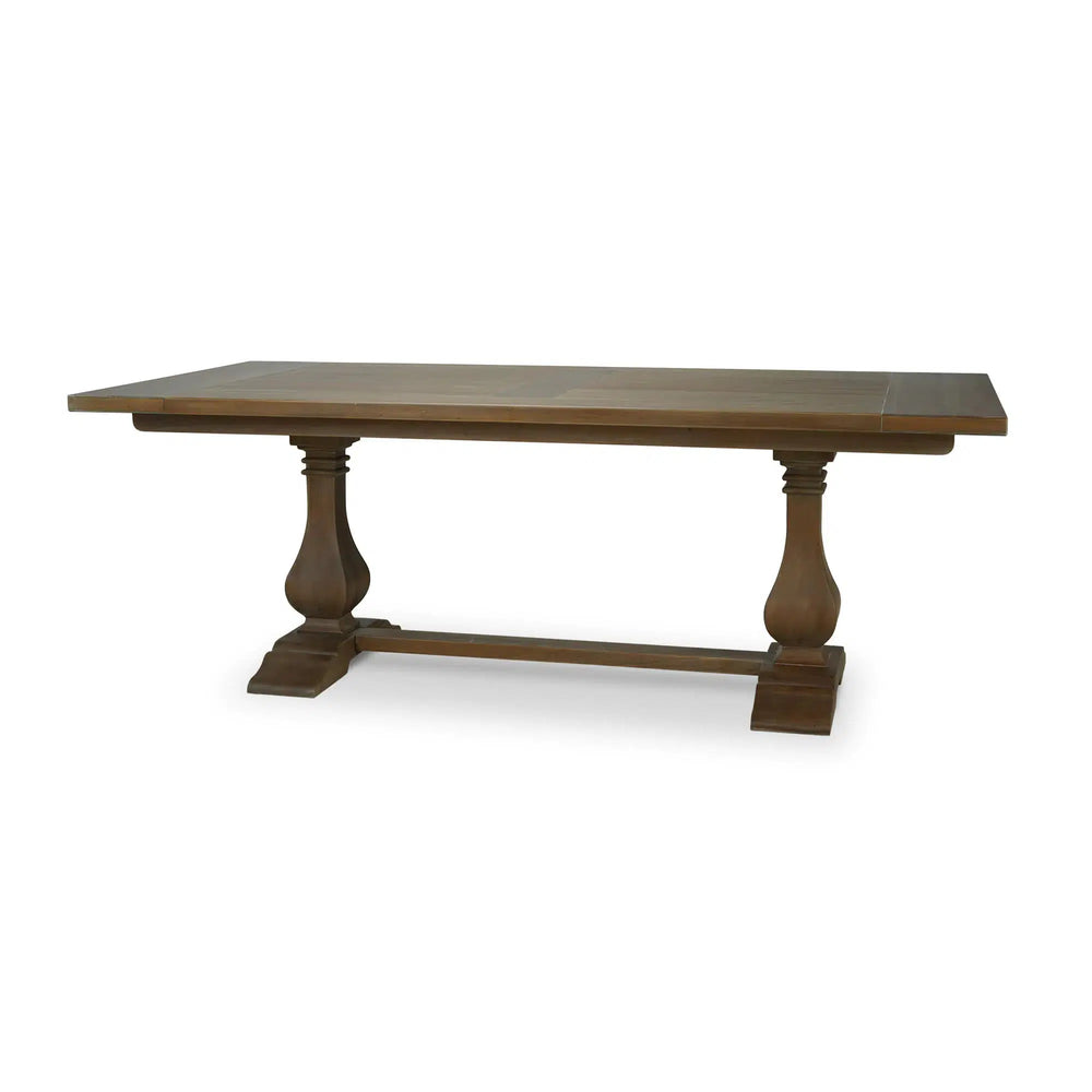 Bramble Trestle Dining Table 84'' In Straw Wash-Bramble-Blue Hand Home