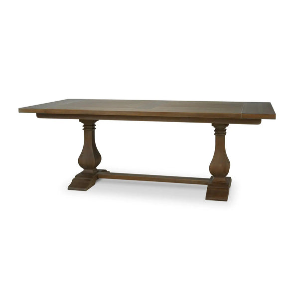 Bramble Trestle Dining Table 84'' In Straw Wash-Bramble-Blue Hand Home