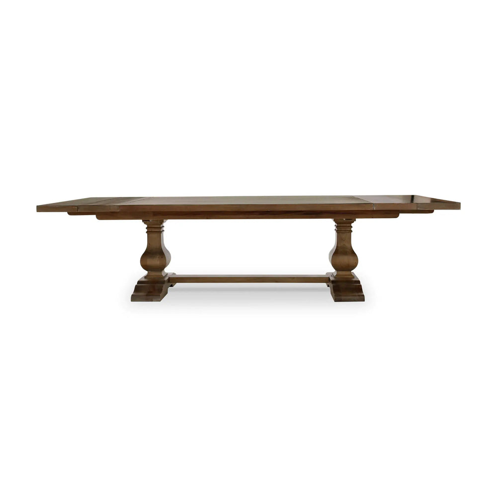 Bramble Trestle Extension Table 96 - 120'' In Straw Wash-Bramble-Blue Hand Home