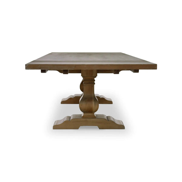 Bramble Trestle Extension Table 96 - 120'' In Straw Wash-Bramble-Blue Hand Home