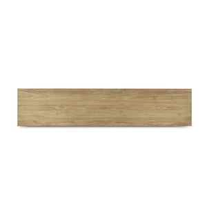 Bramble Tuscan Rustic Distressed Teak 4 Door Sideboard in Teak Natural w/ Weathered Teak Distressing-Bramble-Blue Hand Home