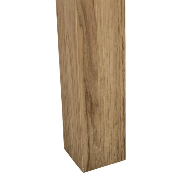 Bramble Tuscan Rustic Distressed Teak Dining Table in Teak Natural w/ Weathered Teak Distressing-Bramble-Blue Hand Home