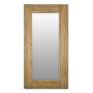 Bramble Tuscan Rustic Distressed Teak Large Mirror in Teak Natural w/ Weathered Teak Distressing-Bramble-Blue Hand Home