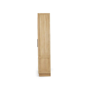 Bramble Vannes 2 Door Display Cabinet in Fruitwood w/ Glass Shelves & LED Lights-Bramble-Blue Hand Home