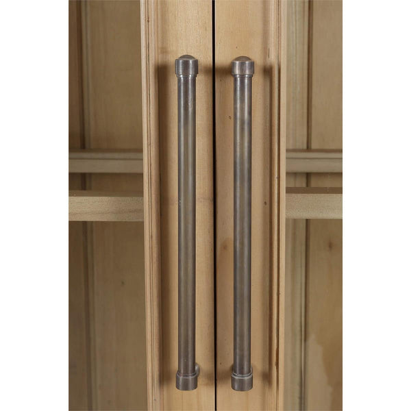 Bramble Vannes 2 Door Display Cabinet in Fruitwood w/ Glass Shelves & LED Lights-Bramble-Blue Hand Home