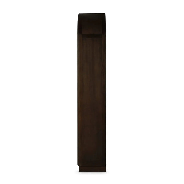 Bramble Vannes Single Door Display Cabinet in Walnut w/ Putty Interior-Bramble-Blue Hand Home