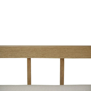 Bramble Versai Fluted Bench In Fruitwood W/ Natural Performance Fabric-Bramble-Blue Hand Home