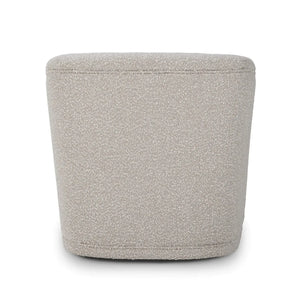 Bramble Victor Swivel Chair In Boucle Sand Performance Fabric-Bramble-Blue Hand Home