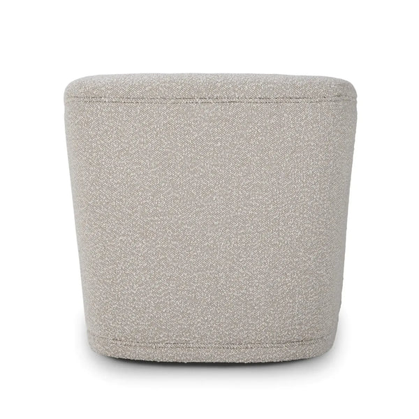 Bramble Victor Swivel Chair In Boucle Sand Performance Fabric-Bramble-Blue Hand Home