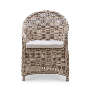 Bramble Vineyard Kabu Chair In Rattan Natural-Bramble-Blue Hand Home