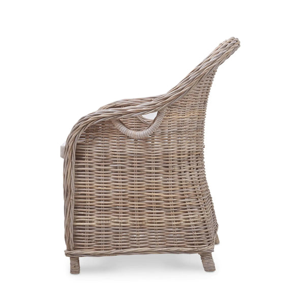 Bramble Vineyard Kabu Chair In Rattan Natural-Bramble-Blue Hand Home