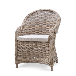 Bramble Vineyard Kabu Chair In Rattan Natural-Bramble-Blue Hand Home