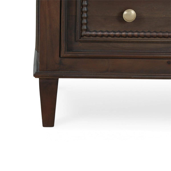 Bramble Vivienne 5 Drawer Dresser in Walnut-Bramble-Blue Hand Home