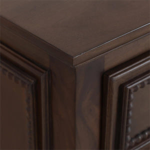 Bramble Vivienne 5 Drawer Dresser in Walnut-Bramble-Blue Hand Home