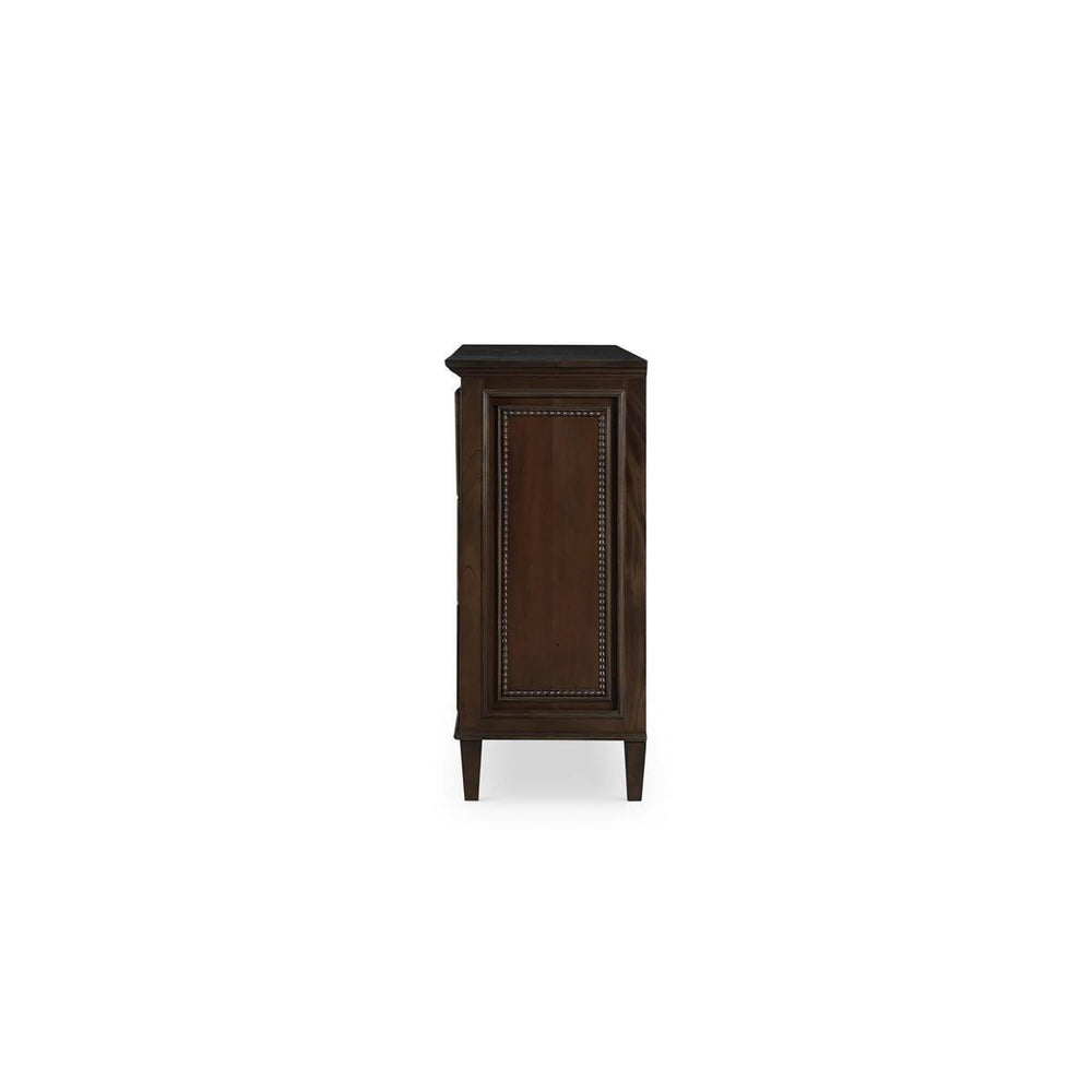 Bramble Vivienne 7 Drawer Dresser in Walnut-Bramble-Blue Hand Home