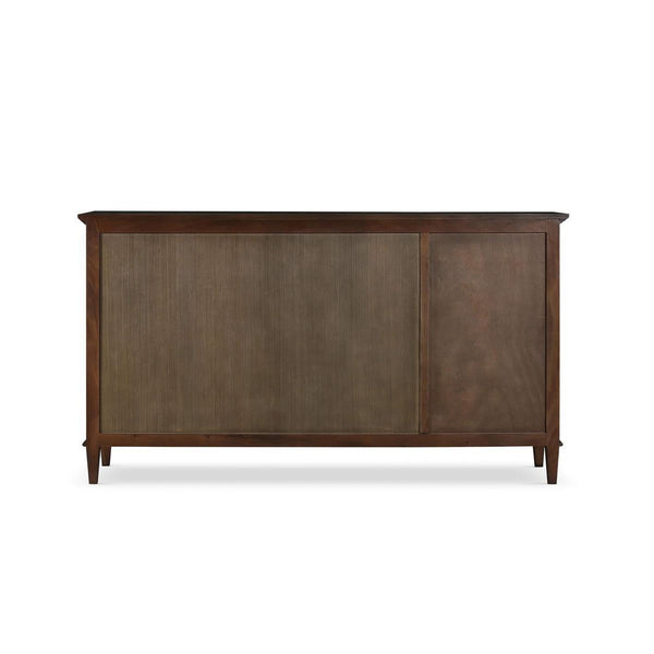Bramble Vivienne 7 Drawer Dresser in Walnut-Bramble-Blue Hand Home