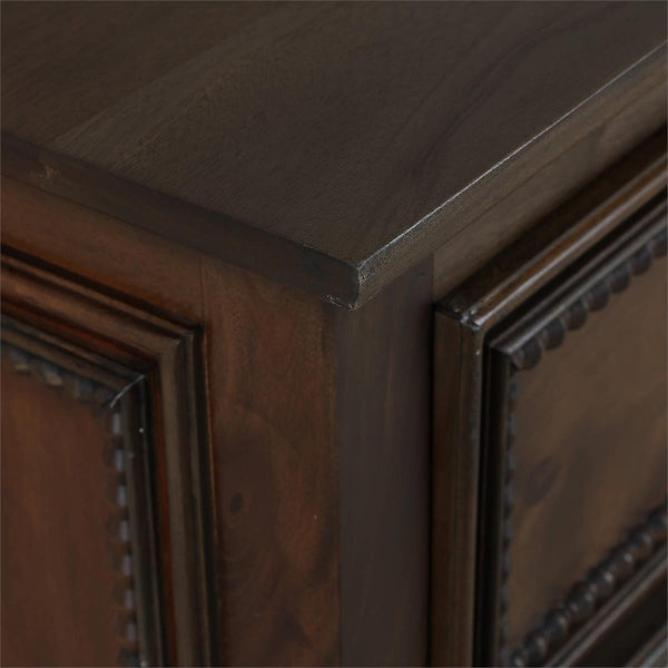 Bramble Vivienne 7 Drawer Dresser in Walnut-Bramble-Blue Hand Home