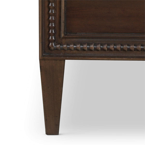 Bramble Vivienne Upholstered Bed King in Walnut w/ Dinara Natural Fabric-Bramble-Blue Hand Home
