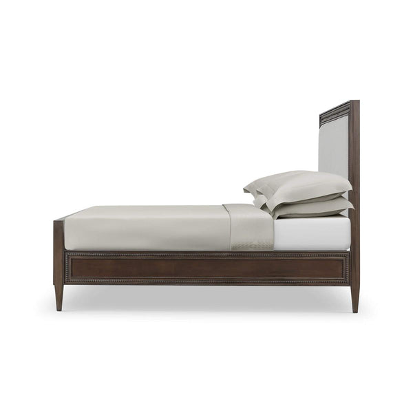 Bramble Vivienne Upholstered Bed King in Walnut w/ Dinara Natural Fabric-Bramble-Blue Hand Home