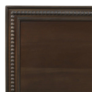 Bramble Vivienne Upholstered Bed Queen in Walnut w/ Dinara Natural Fabric-Bramble-Blue Hand Home