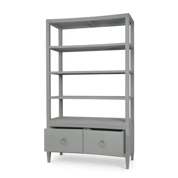 Bramble Westminster Concave Shelving Unit Linen Wrapped In Pale Blue-Bramble-Blue Hand Home