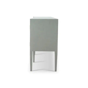Bramble Westminster Concave Sideboard Wrapped In Pale Blue Linen-Bramble-Blue Hand Home