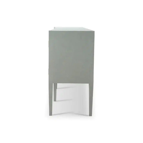 Bramble Westminster Concave Sideboard Wrapped In Pale Blue Linen-Bramble-Blue Hand Home