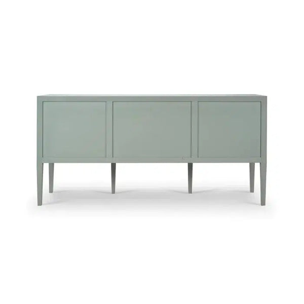 Bramble Westminster Concave Sideboard Wrapped In Pale Blue Linen-Bramble-Blue Hand Home