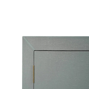Bramble Westminster Concave Sideboard Wrapped In Pale Blue Linen-Bramble-Blue Hand Home