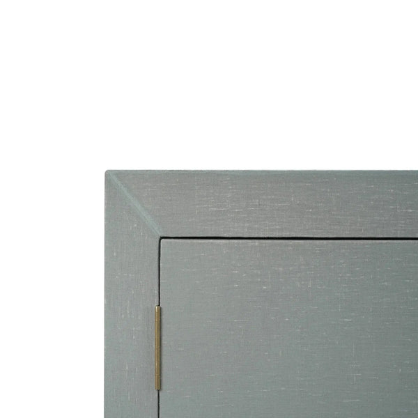 Bramble Westminster Concave Sideboard Wrapped In Pale Blue Linen-Bramble-Blue Hand Home