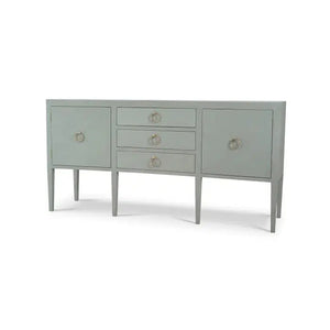 Bramble Westminster Concave Sideboard Wrapped In Pale Blue Linen-Bramble-Blue Hand Home