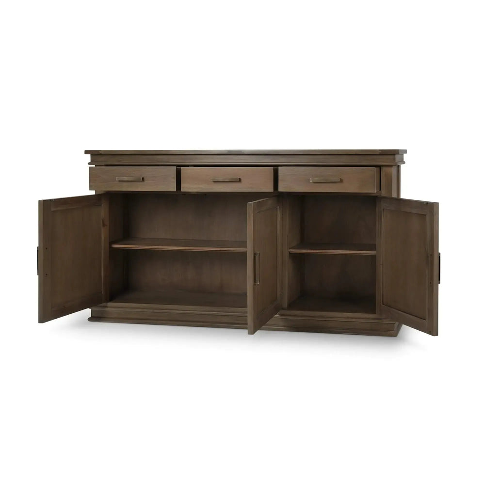 Bramble Williamson Sideboard W/ 3 Doors In Straw Wash-Bramble-Blue Hand Home