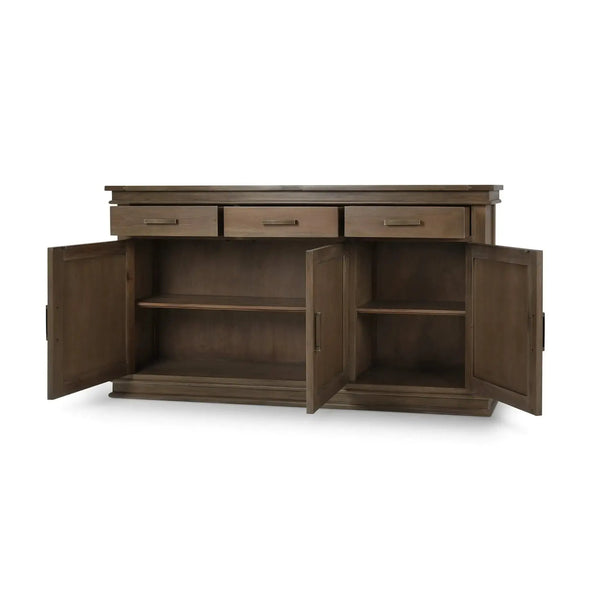 Bramble Williamson Sideboard W/ 3 Doors In Straw Wash-Bramble-Blue Hand Home