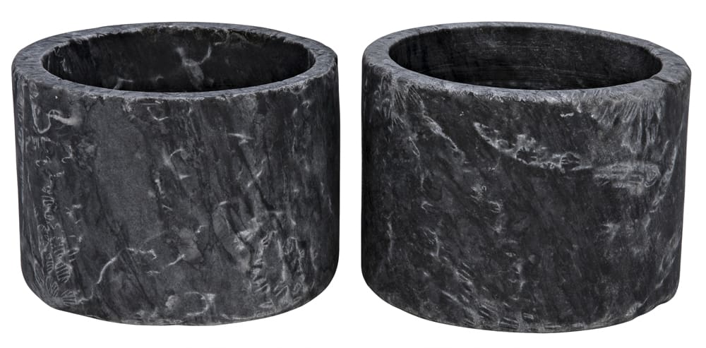 Syma Decorative Candle Holder, Set of 2-Noir Furniture-Blue Hand Home