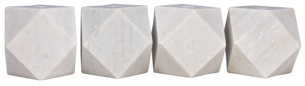 Polyhedron Decorative Candle Holder, Set of 4-Noir Furniture-Blue Hand Home
