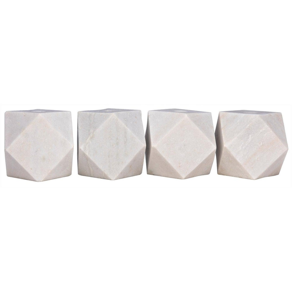 Polyhedron Decorative Candle Holder, Set of 4-Noir Furniture-Blue Hand Home
