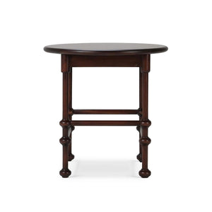 Bramble York Side Table in Matt Teak Brown-Bramble-Blue Hand Home
