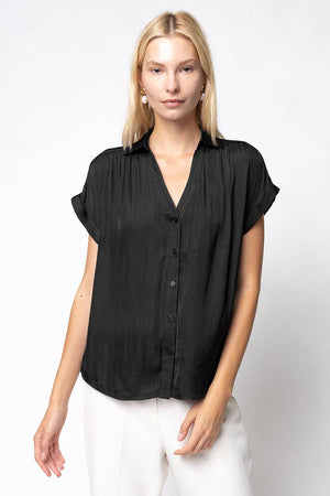Short Sleeve Blouse - F-Blue Hand Home
