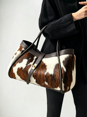 Limited Edition Genuine Calf Hair & Togo Leather Bag