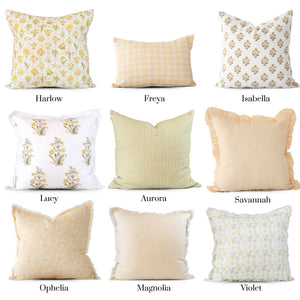 Magnolia Ticking Stripe Pillow Cover – Classic, Cotton-Blue Hand Home