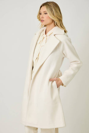 60745 Lapel Collar Robe Coat-Blue Hand Home
