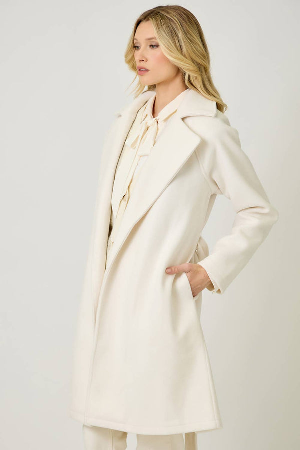 60745 Lapel Collar Robe Coat-Blue Hand Home