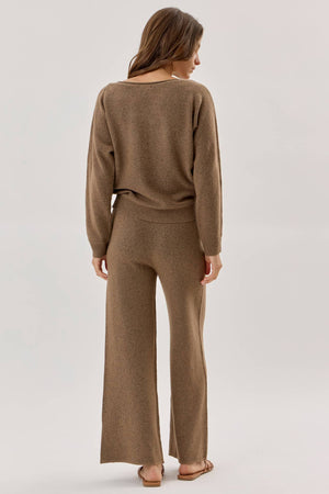 Ultra Soft Boat Neck Heathered Sweater