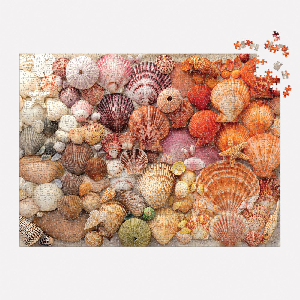 Vibrant Seashells 1000 Piece Puzzle-Blue Hand Home
